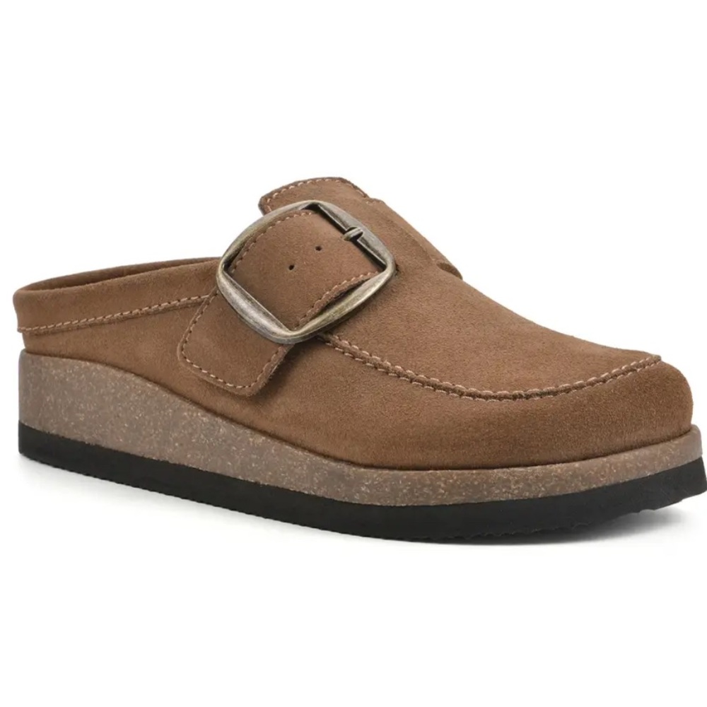 White mountain bueno beachwood suede mules/ clogs sz 8 NEW